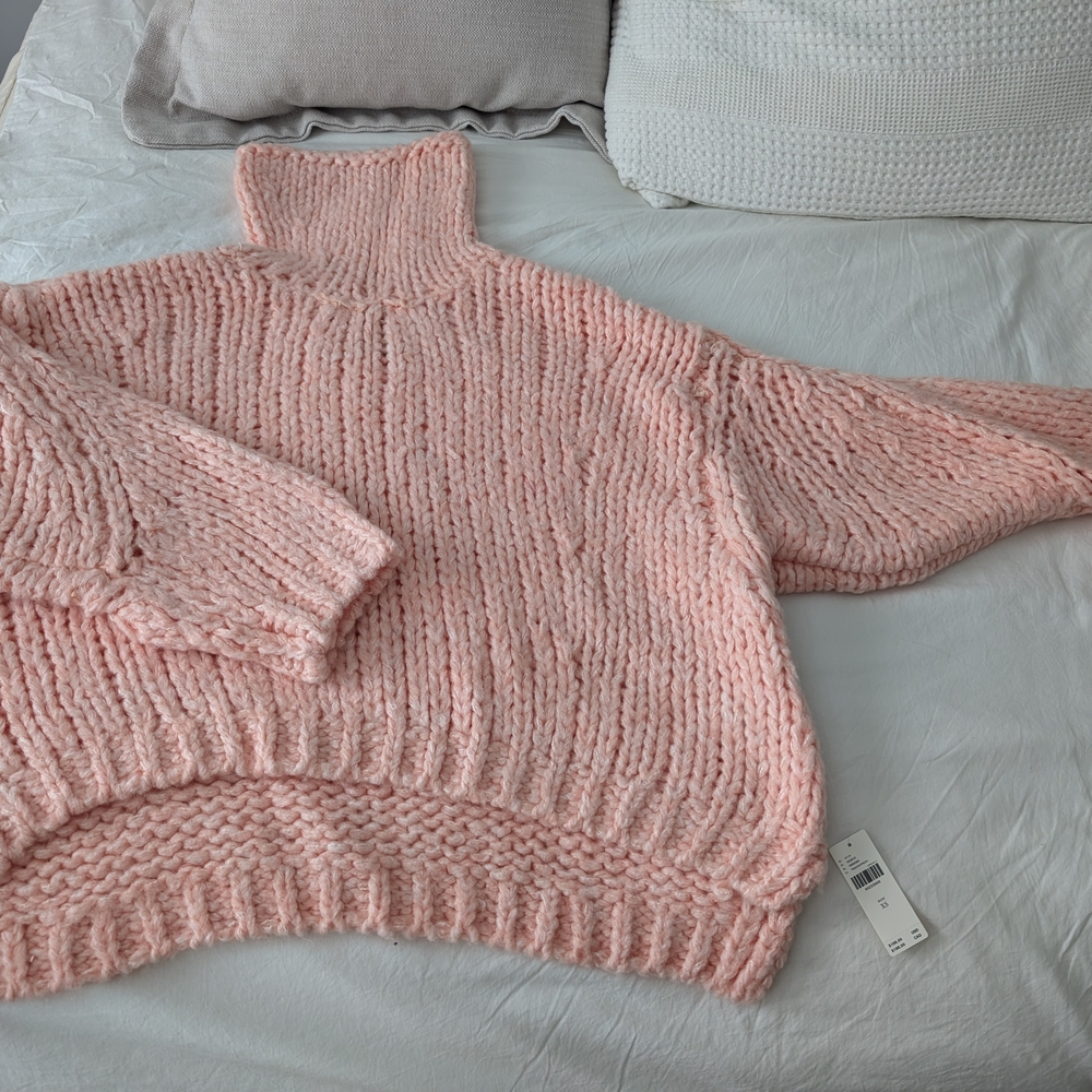 Cozy Peach Anthropologie Knit Sweater